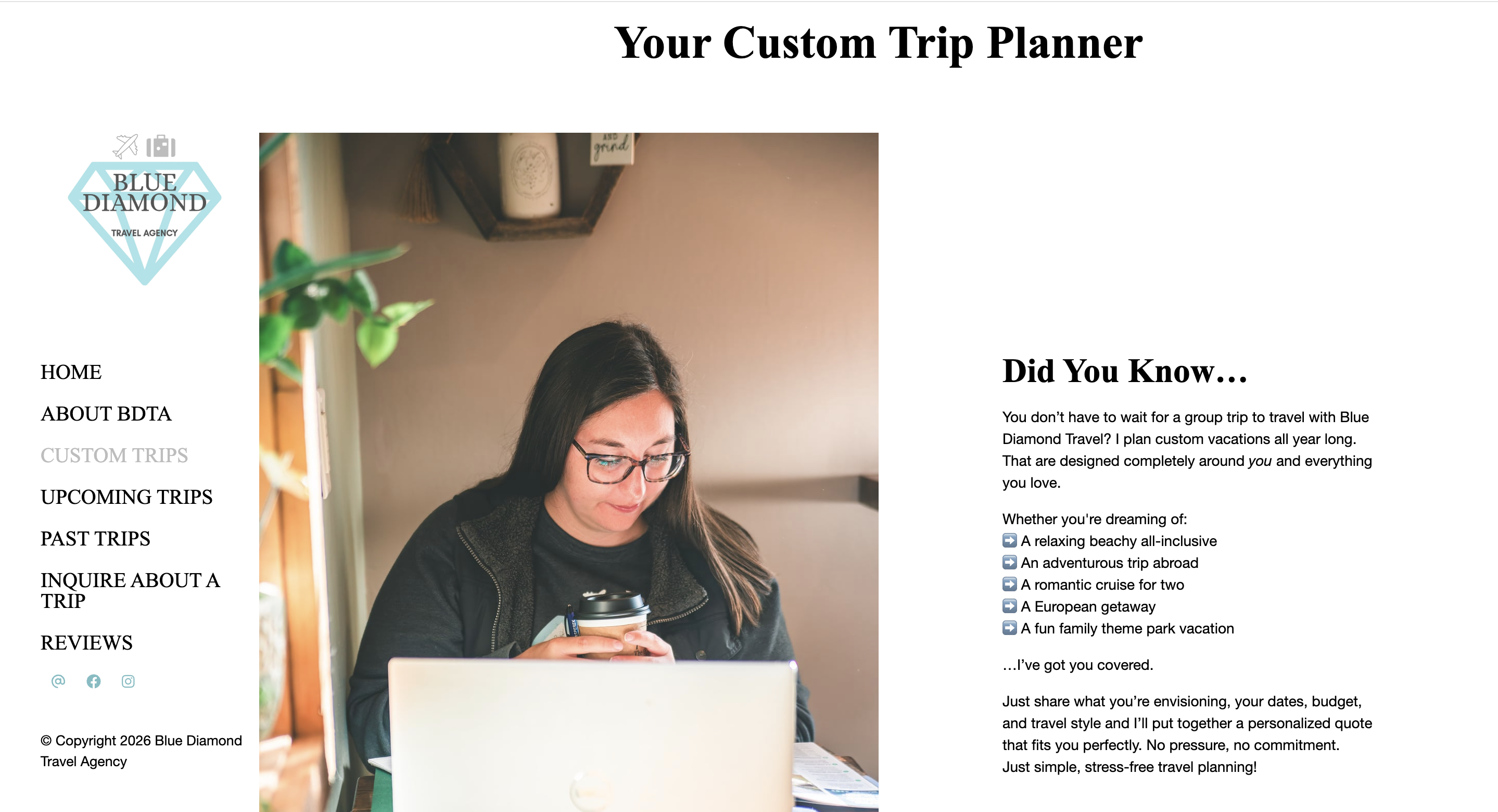 travel agent custom trips