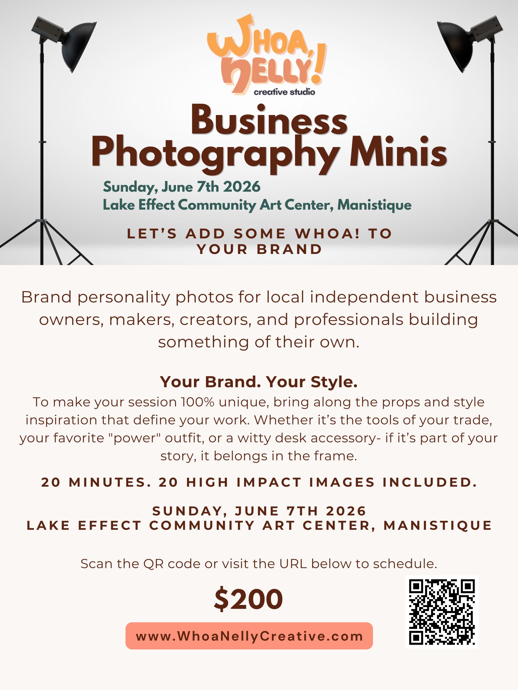 flyer for business photography sessions near me in Manistique Michigan