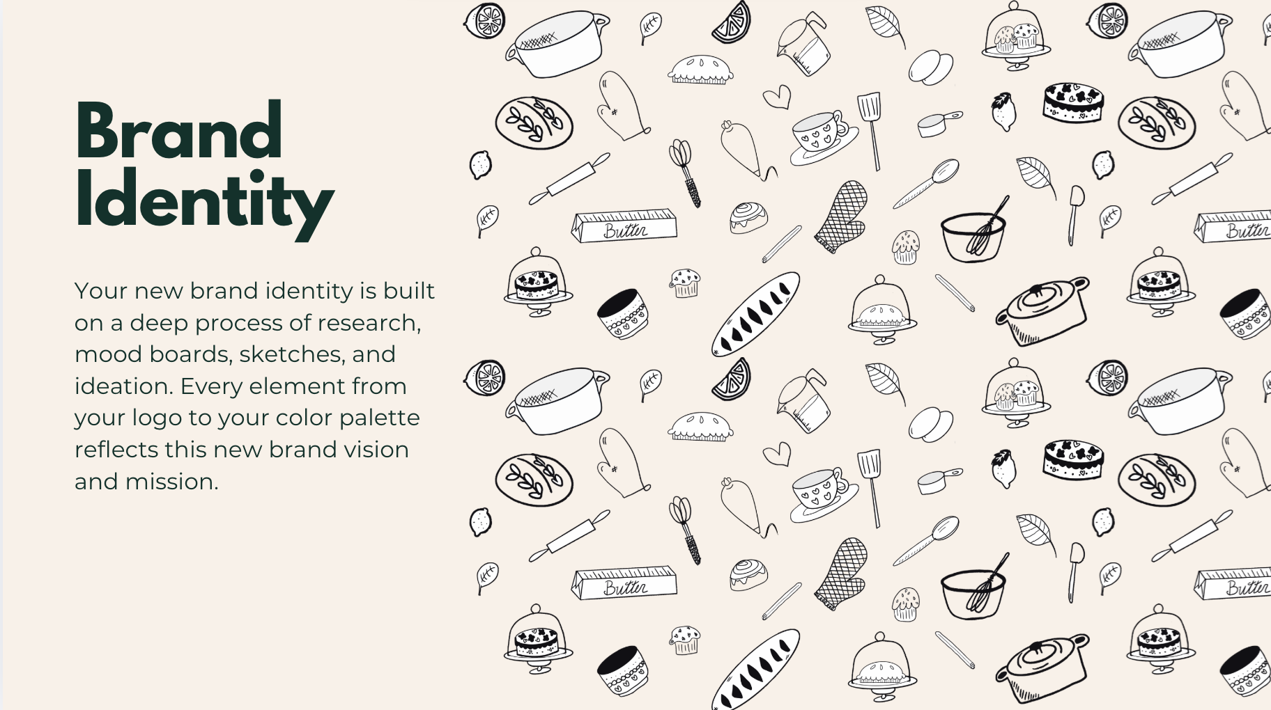 Custom handdrawn pattern and elements